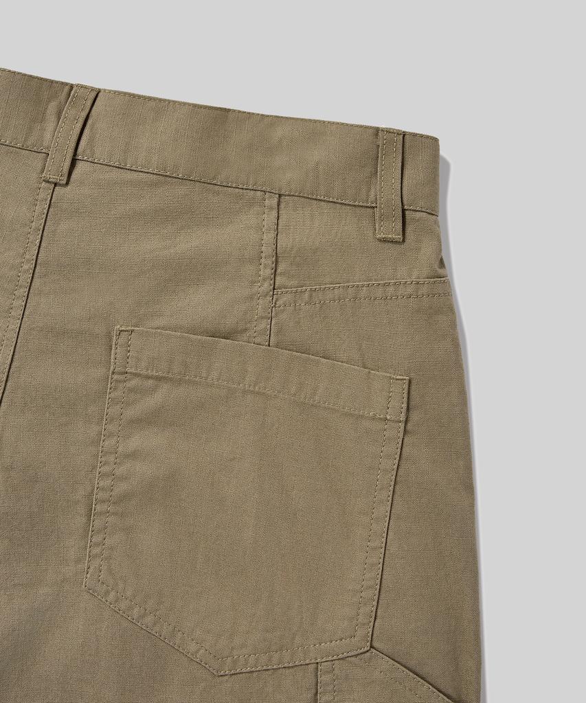 Beodeonteu Utility Side Big Pocket Wide Pants [Beige]