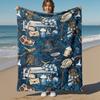 1pc Hogwarts Magic Owl Outdoor Flannel Throw Blanket All Season Soft Warmth,Home Decor 1031120