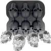 Skull Shape Ice Cube Tray Food Grade Silicone Mold For Cocktail Ice Balls Whiskey Bourbon Drink Freezer Tray Bar Party