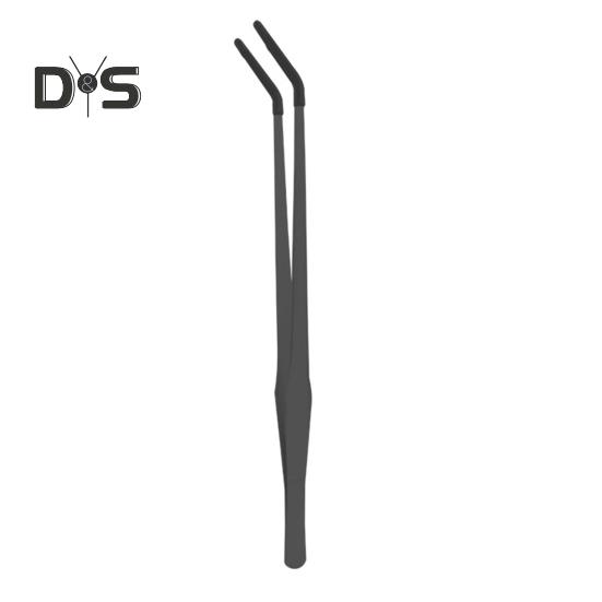 Fütterungszange für Reptilien aus Edelstahl mit Gummispitze, gerade/gebogene lange Pinzette für Aquarien, Bartagamen, Tankschlangen, Gehege, Terrarien