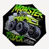 Monster Truck Themen-Reiseregenschirm mit 8 Speichen, Automatisches Öffnen und Schließen, Tragbares faltbares Design, Kompakter und stilvoller Schirm geeignet für