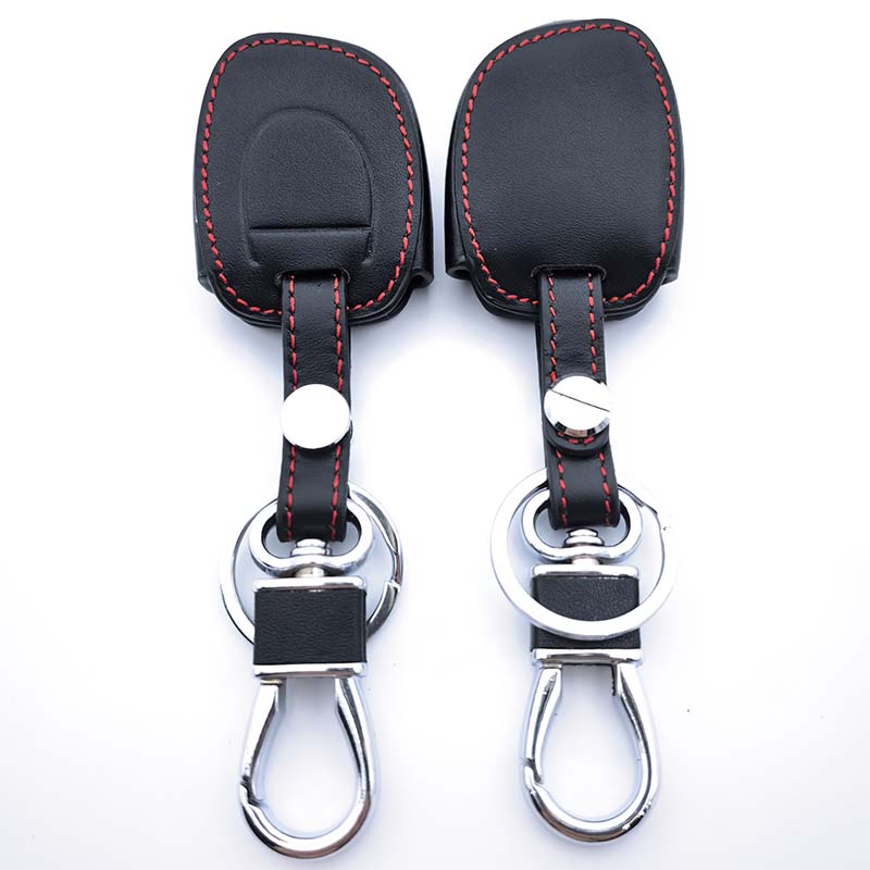 Leather Car Smart Key Cover Case For Renault Twingo Clio Kangoo Master No Chip Protection Keyless Shell Fob Keychain Accessories