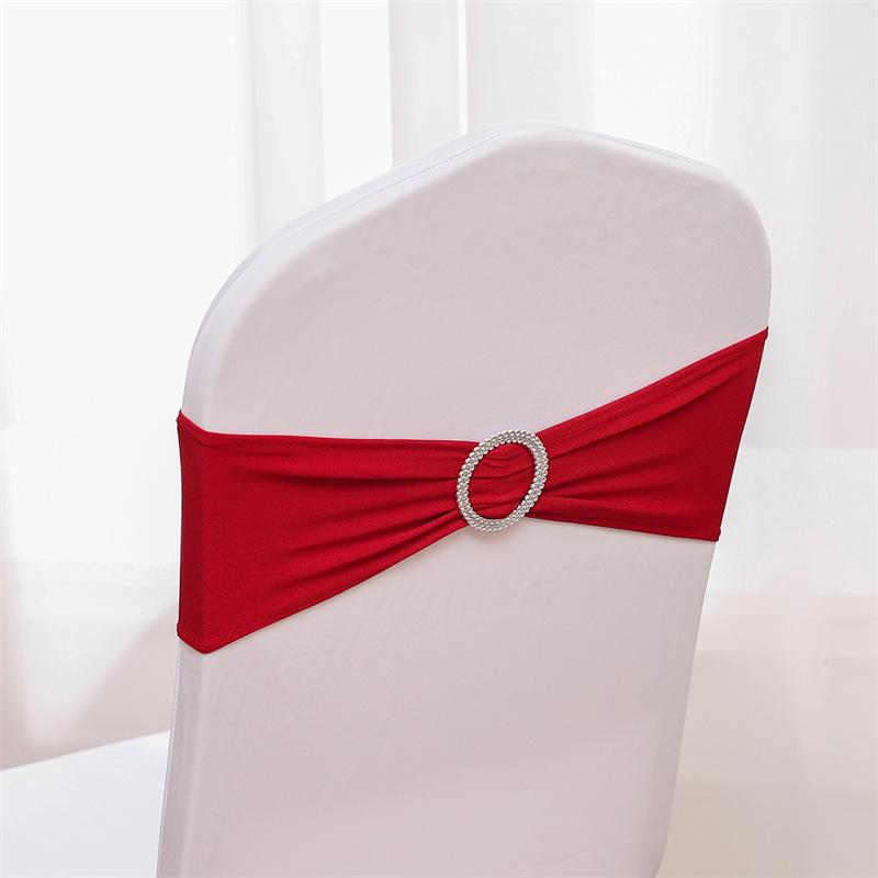 

1/2/4 шт. Декор для стула без завязок, бант, свадебный пояс, лента, чехол на спинку, 17 цветов, полиэстер, украшение для банкета, 13x34 см, быстрая установка 4pcs бордовый