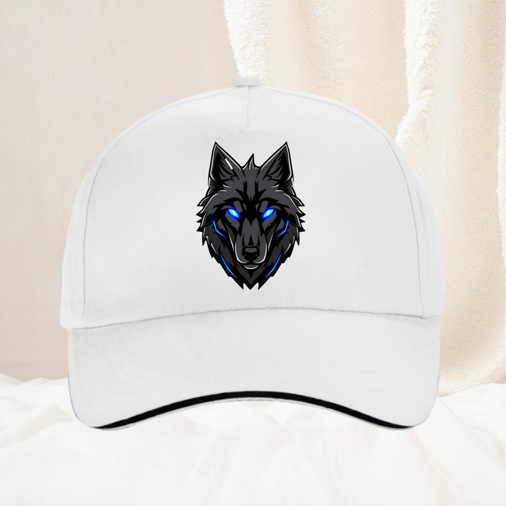 Blue Eyed Wolf cartoon Baseball Cap Adjustable golo hat Summer Sun Hat Trucker Caps Dad Hats