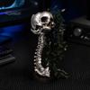 Alternative Home Gardening Pots Gothic Skull Planter for Succulents Pothos, Creative Skeleton Flower Pot with Dark Decor Living Room Spine Column,