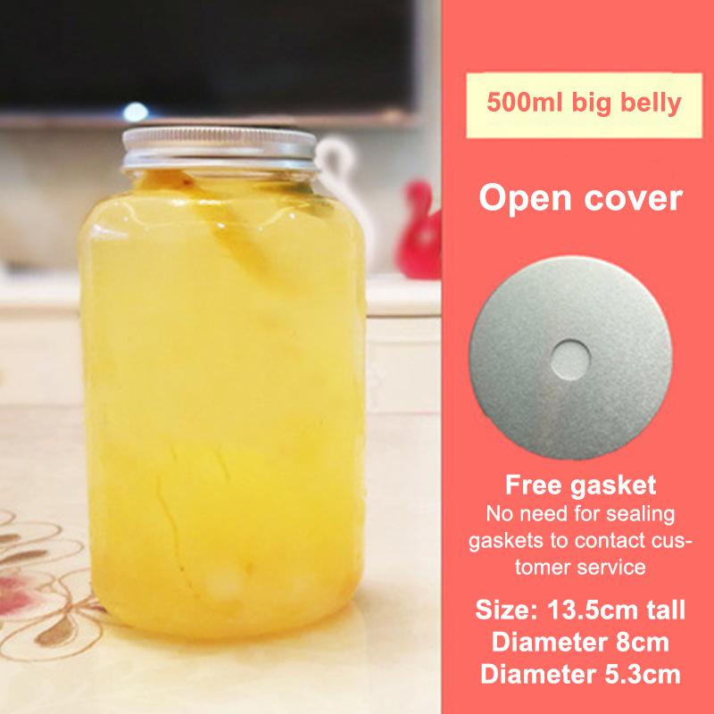 500ml Portable Fruit Juice Cold Brewed Tea Bottle Transparent Plastic Beverage Bottle Disposable Milk Tea Bottle