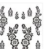 Temporary Tattoos Stickers Fake Body Arm Chest Shoulder Tattoos with Black Lace Flower