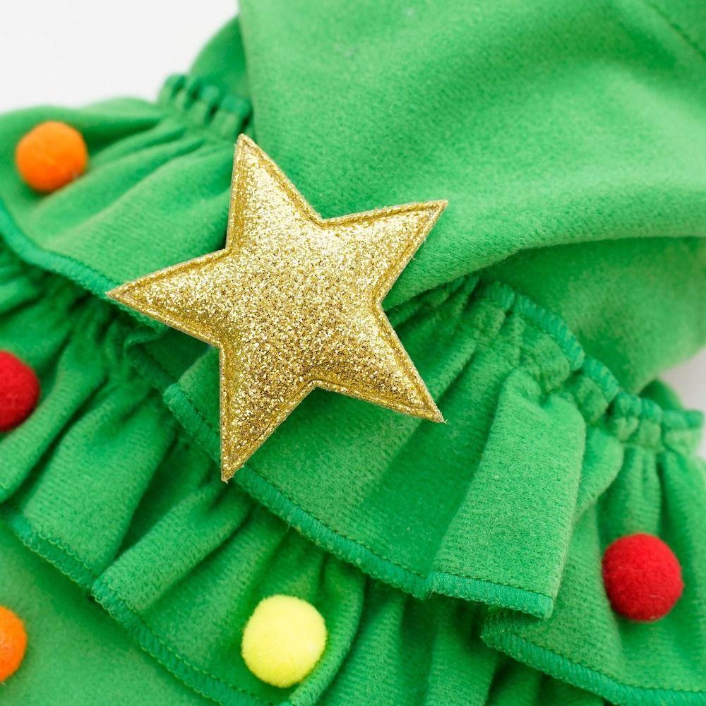 Colorful Pet Cape Santa Tree Costume Puppy Coat Trendy Christmas Dog Cloak