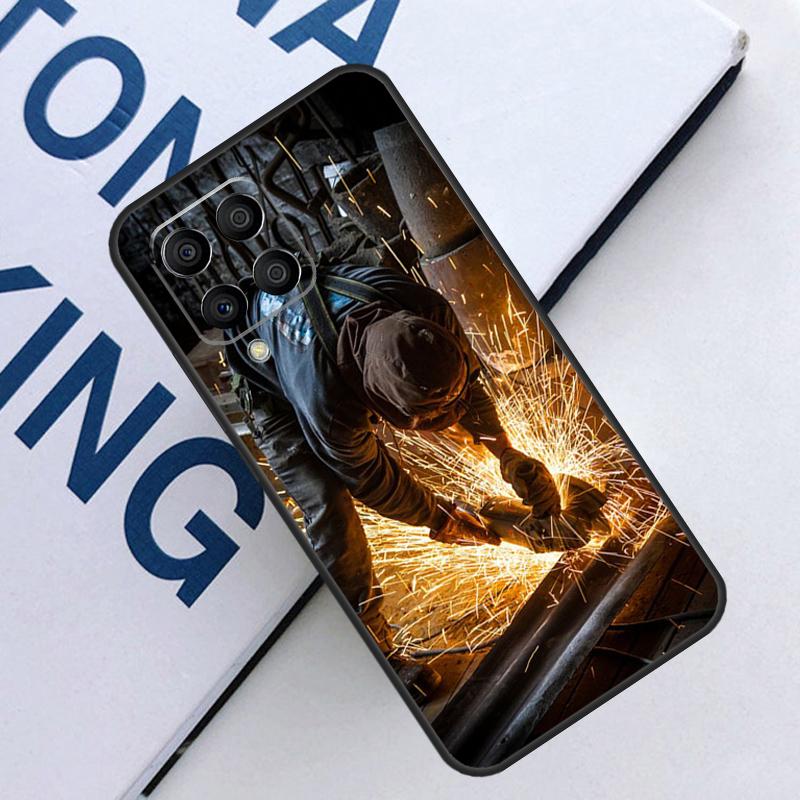 Welder Welding Hot Metal Worker For Samsung Galaxy M21 M11 M31 M13 M33 M35 M53 M55 M15 M14 M34 M54 M12 M32 M52 M06 M16 Case