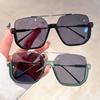 Gafas de sol Vintage de gran tamaño para hombre y mujer, anteojos de sol cuadrados a la moda, diseño de marca Popular Ins, UV400