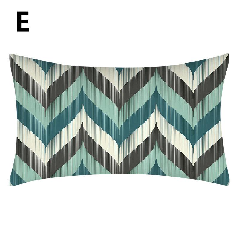 1PC Home Decor Cushion Cover Protector Teal Blue Rectangular Lumbar Pillowcase Pillow Case 30x50cm