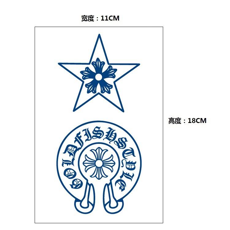 Gradual Change Herbal Fashion Personality Japanese Wave Whale Waterproof Simulation Long Time Does Not Fade Tattoo Sticker