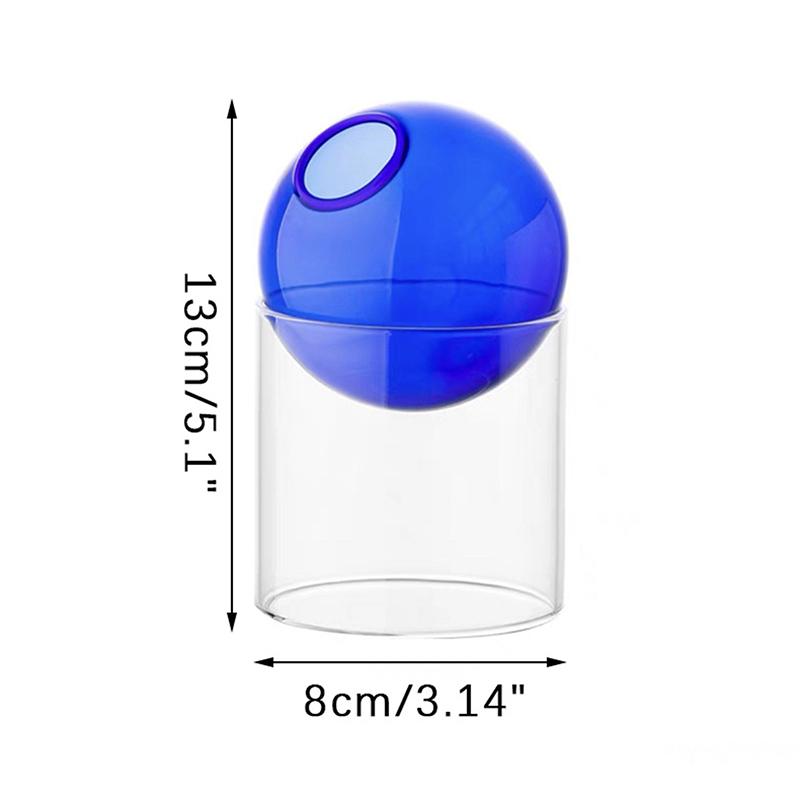 Creative Spheroidal Glass Vase Flower Arrangement Hydroponic Plant Vases Vintage Flower Pot Tabletop Plants Home Bonsai Decor