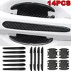 Car Door Handle Bowl Scratch Protector Carbon Fiber Stickers Rearview Mirror Protection Strip For Car Auto Accessories