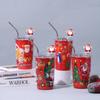 Stainless Steel Thermos Cup High Value Cartoon Straw Cup Christmas Creative Gift Cup Coffee Cup