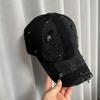 Star rhinestone personalized hair pulling hole baseball cap fashionable street versatile face small casual cap