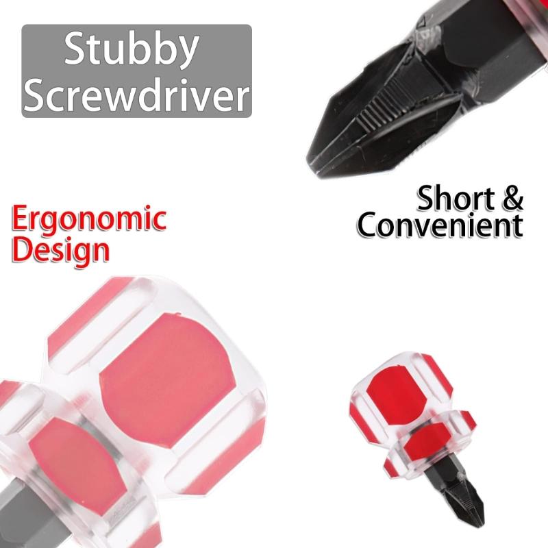 5Pcs Mini Stubby Screwdrivers with ZType Offset Screwdrivers Slotted Cross Double Head Mini Sewing Machine Screwdrivers