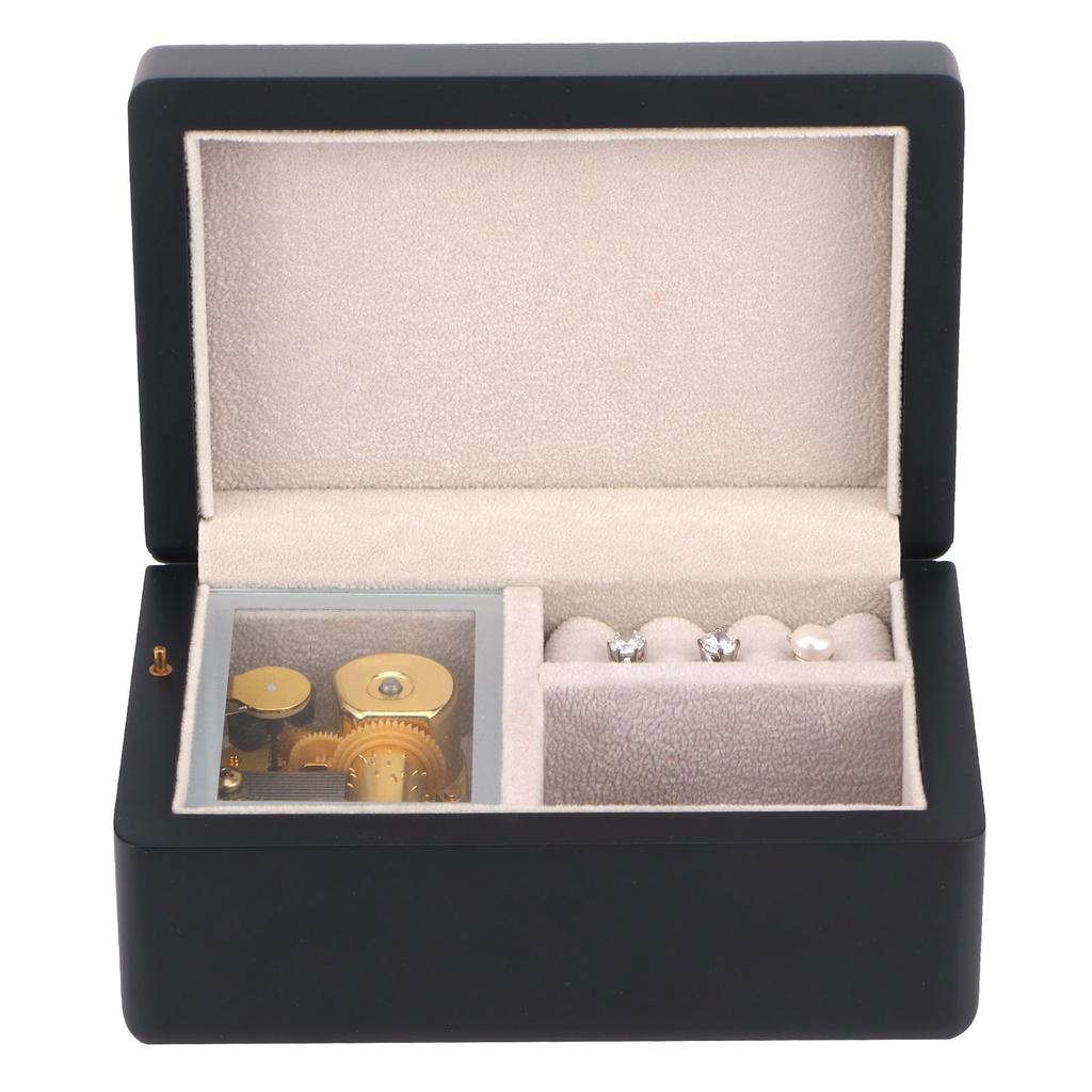 Pozytywka Innowacyjne Drewniane Pudełko Muzyczne do Przechowywania Biżuterii Ozdoba na Biurko Prezent Urodzinowy