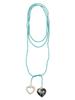 [Milkfed] Beads and Heart Charm Necklace 103252054008 Green One Size