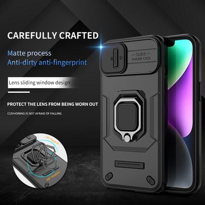 Pancerne etui na iPhone 16 15 14 Pro Max Plus Heavy Duty Wstrząsoodporne Odporne na zarysowania Z uchwytem pierścieniowym Pokrowiec na telefon