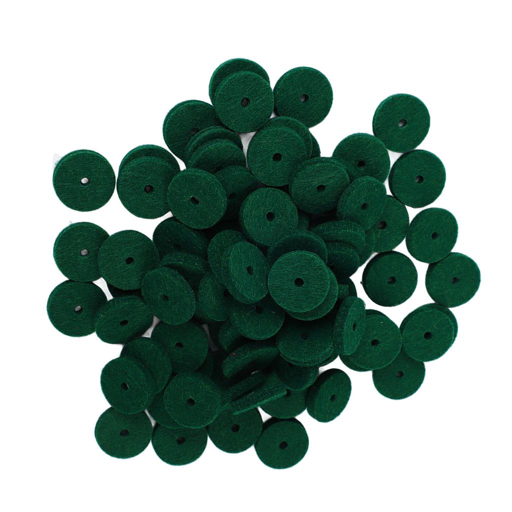 90 Peças Almofada de Feltro Verde para Piano Redução de Ruído Redonda Feltro para Teclado de Piano Arruela de Equilíbrio