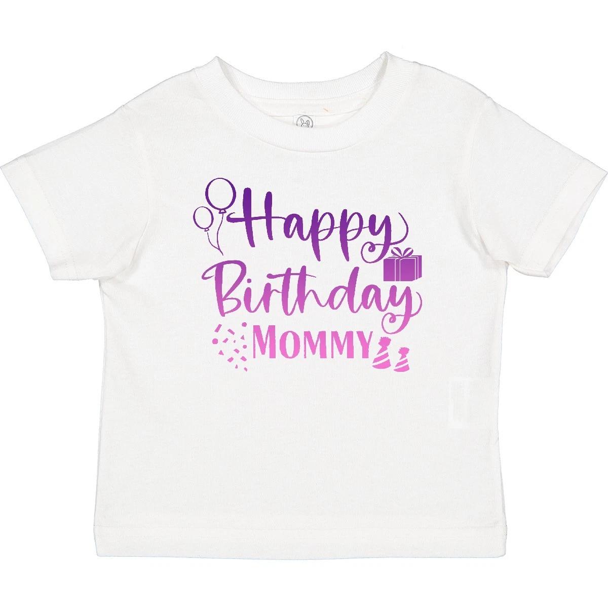Inktastic Purple Happy Birthday Mommy Baby T-Shirt Birthdays For Mom Moms Day 150