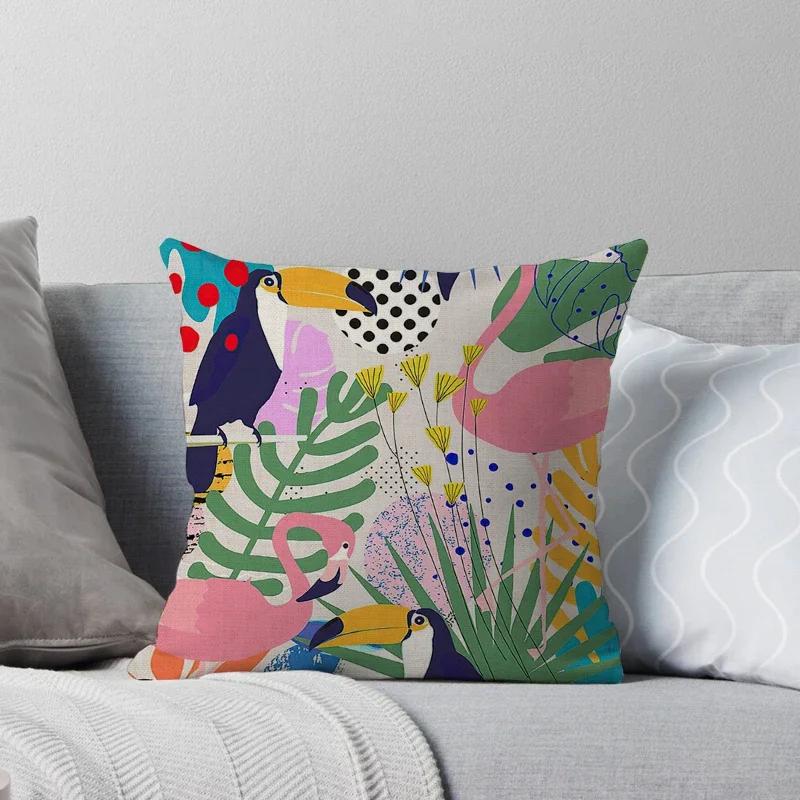 

House Decorative Home Pillowcase for sofa Cushion Cover 45*45 Nordic 40*40cm 40x40cm 50x50 60x60 Living Room abstract rainbow 12x12Inch