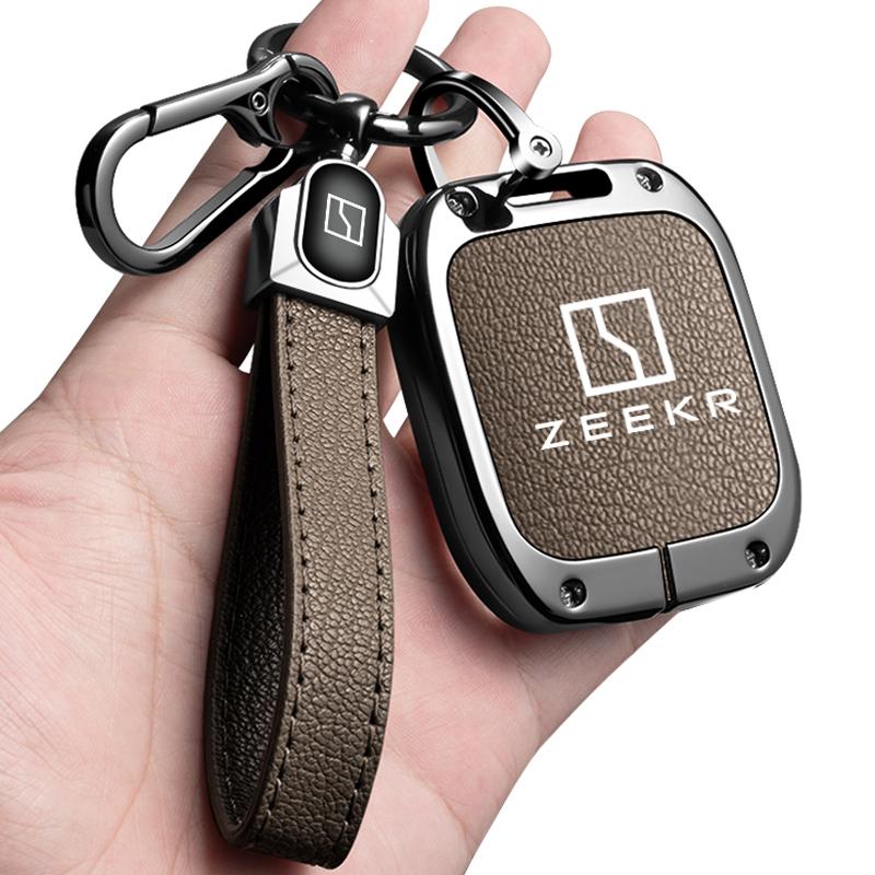 Zinc Alloy Car Key Case Cover For Zeekr 001 For Zeekr X Car Remote Key Fob Shell Holder Keychain Accessories