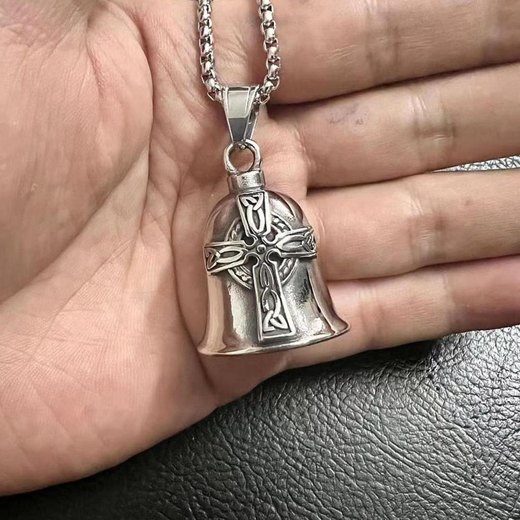 Motorcycle Lucky Bell Vintage Punk Bell pendant Necklace Biker Keychain Motorcycle Riding Rock Party Jewelry Accessories