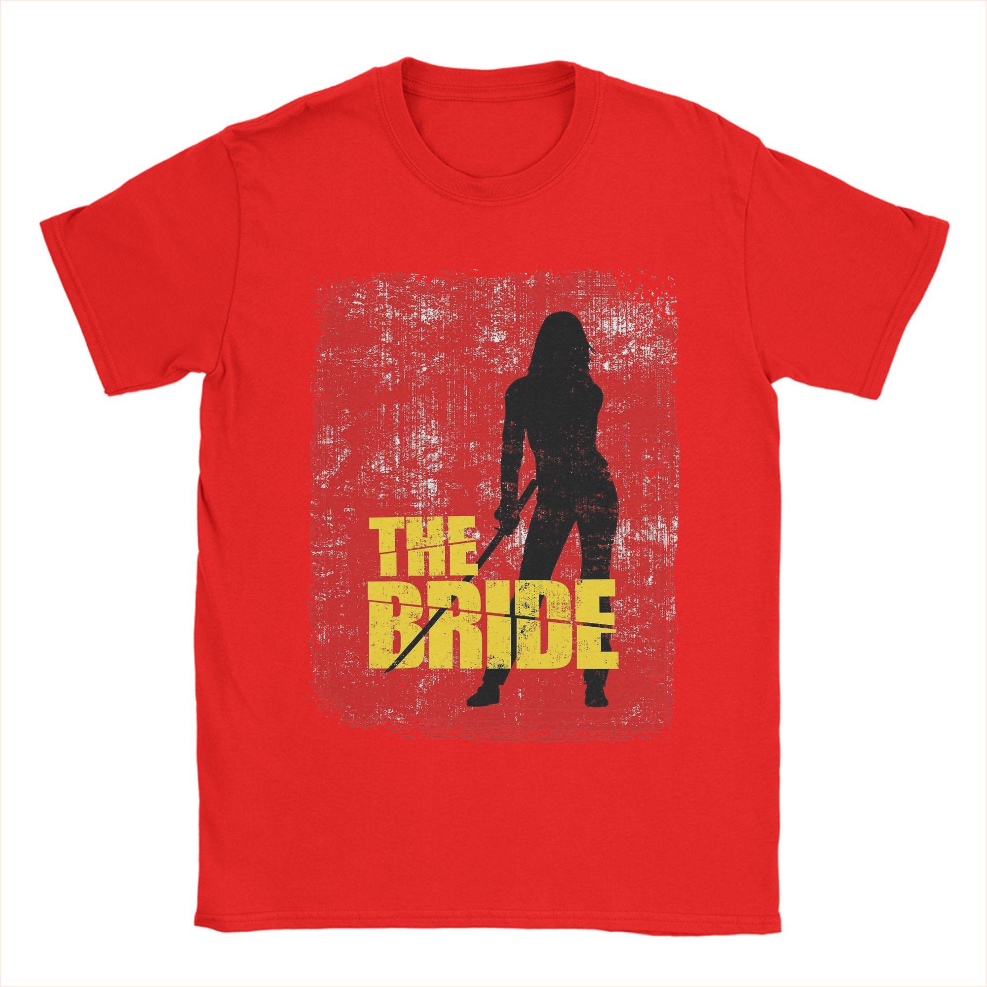 Смешные футболки The Bride Kill Bill для мужчин, с круглым вырезом, 100% хлопок, с коротким рукавом, оригинальные топы S