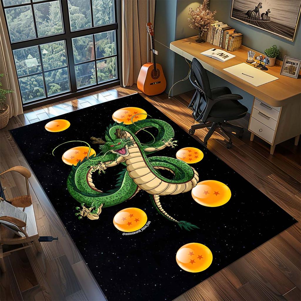 Dragon Ball Goku Anime Rug Carpet Large Area Rug Non Slip Washable Floor Mat Gamer Room Bedroom Home Decor -QJY