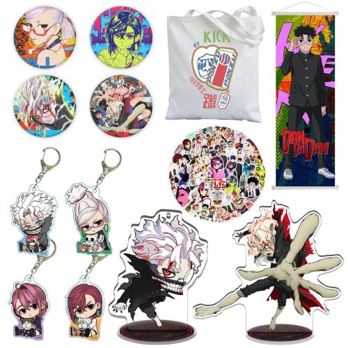 

Dandadan Goods Okarun Momo Lucky Bag Set Badge Acrylic Stand Backpack Wall Hanging Birthday Gift (A)