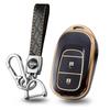 Honda Exclusive Key Holder Key Case Silicone Stylish HONDA Civic Smart Key for Vezel RV Series RV3 RV4 RV5 RV6 2021 2022 Suitable for 2 A Black
