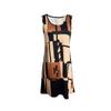 Boho Color Block Print Halter Dress – Summer Dress for Festival, Vacation & Street Style