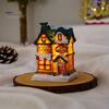 Weihnachten glühende Haus Ornament romantische warme Beleuchtung Harz Handwerk Desktop LED schneebedeckte Haus Dekoration Figur Statue Festival Geschenk