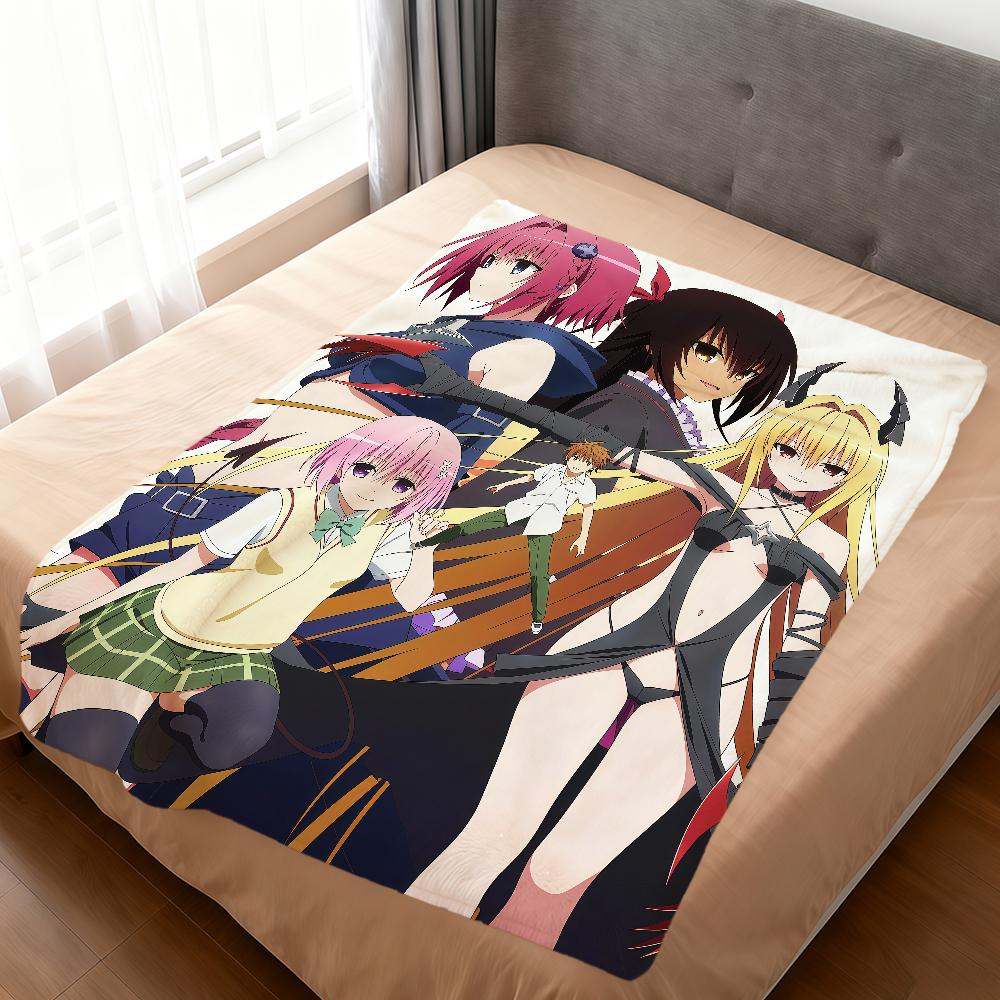 anime cute girl Momo Velia d-Deviluke to love ru soft warm plush blanket dormitory sofa living room hogar bedroom gift nap home