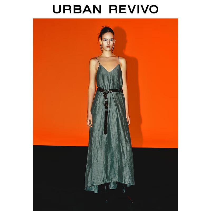 

UR Дизайнерская серия Льняное платье макси с V-образным вырезом L