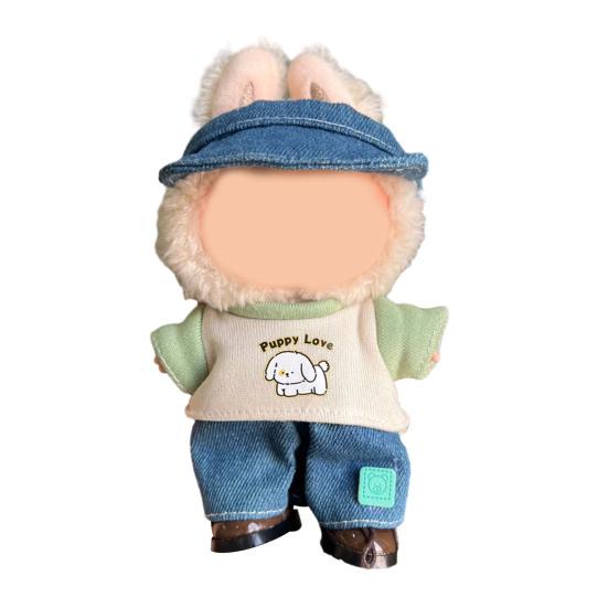 Sada oblečení pro panenky pro 17cm panenky La Bubu Elegantní overal Měkké šaty pro panenku Stylový výstavní outfit Dárek pro milovníky panenek