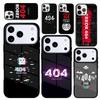 Capa Case for iPhone 17 Air 16 Pro Max 15 Plus 11 13 Mini 14 12 Back Phone Cover Error 404 Not Found Print
