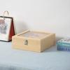 Wooden Tea Bag Storage Boxes Dustproof Acrylic Lid Jewelry Organizer 5/9 Grids Rectangular Tea Box Holder for Coffee Packet