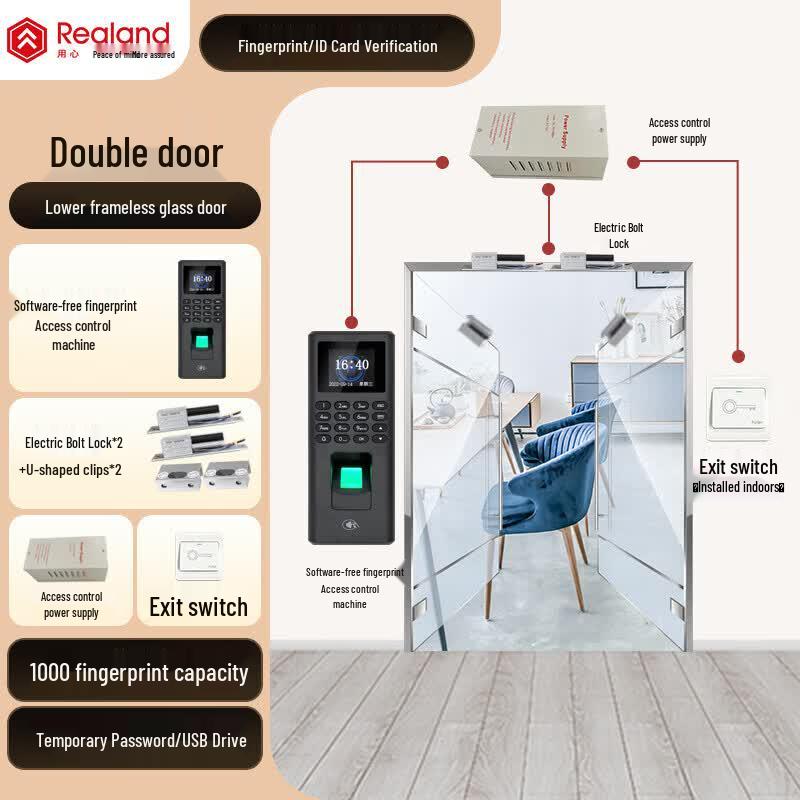 Realand F056 Fingerprint Access Control System CN plug (adapter included)