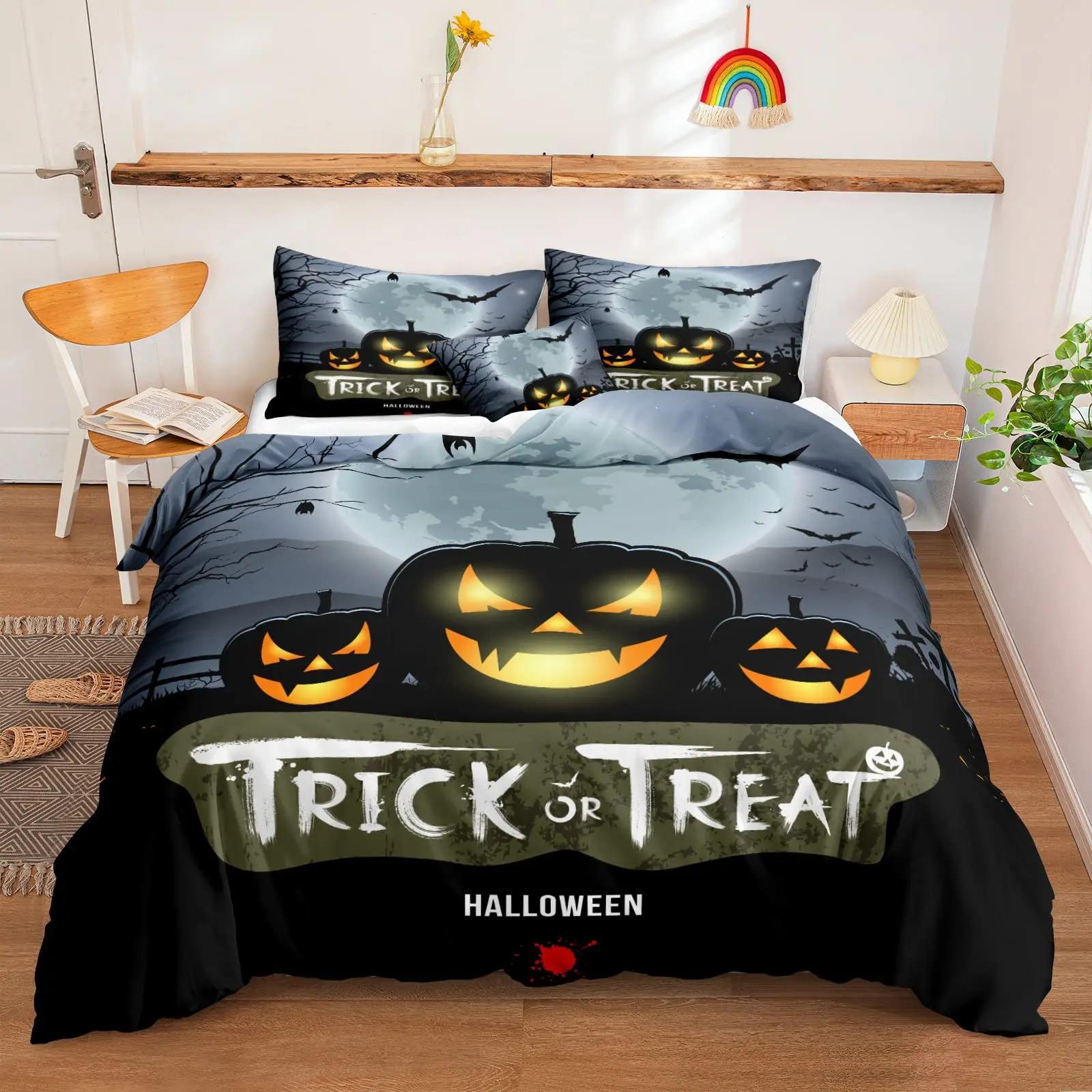 

Halloween Tree Horror Theme Gothic Spooky Comfortable Duvet Quilt Cover Pillowcase Bedding Set Bedroom Decoration Home Textile 70x133cm 2pcs