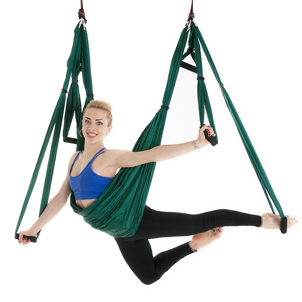 Two-Tone Inversion Gravity Aerial Yoga Hammock: Indoor Fitness Swing Chair