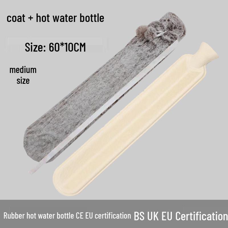 Explosion-Proof Hot Water Bottle: Rubber Design for Stomach and Feet, Long-Lasting Warmth