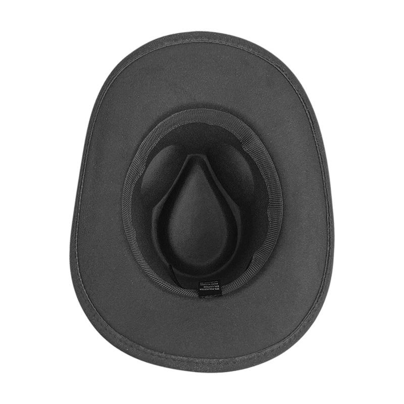 Solid Color Curly Woolen Hat British Retro Jazz Hat Casual Big Brim Woolen Hat