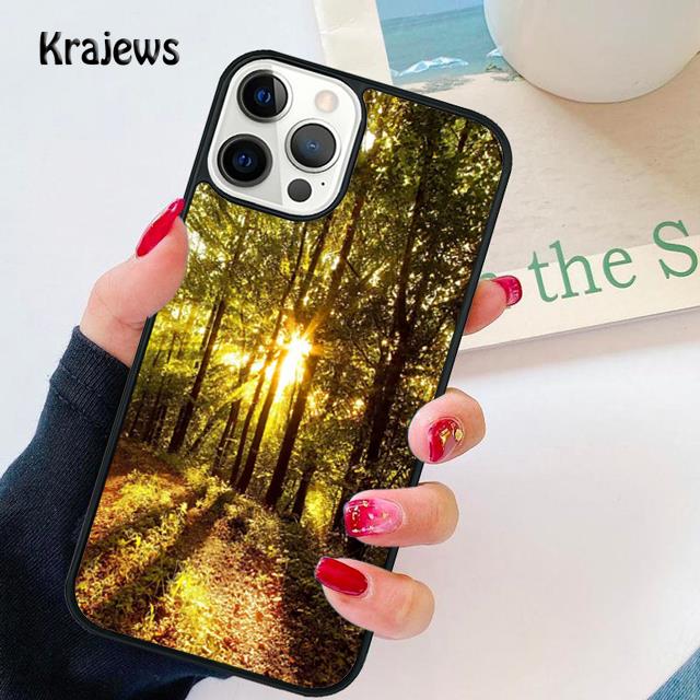 Beautiful Nature Forest Tree soft Phone Case Cover For iPhone 17 Air 16 15 14 plus 12 13 pro max coque Fundas
