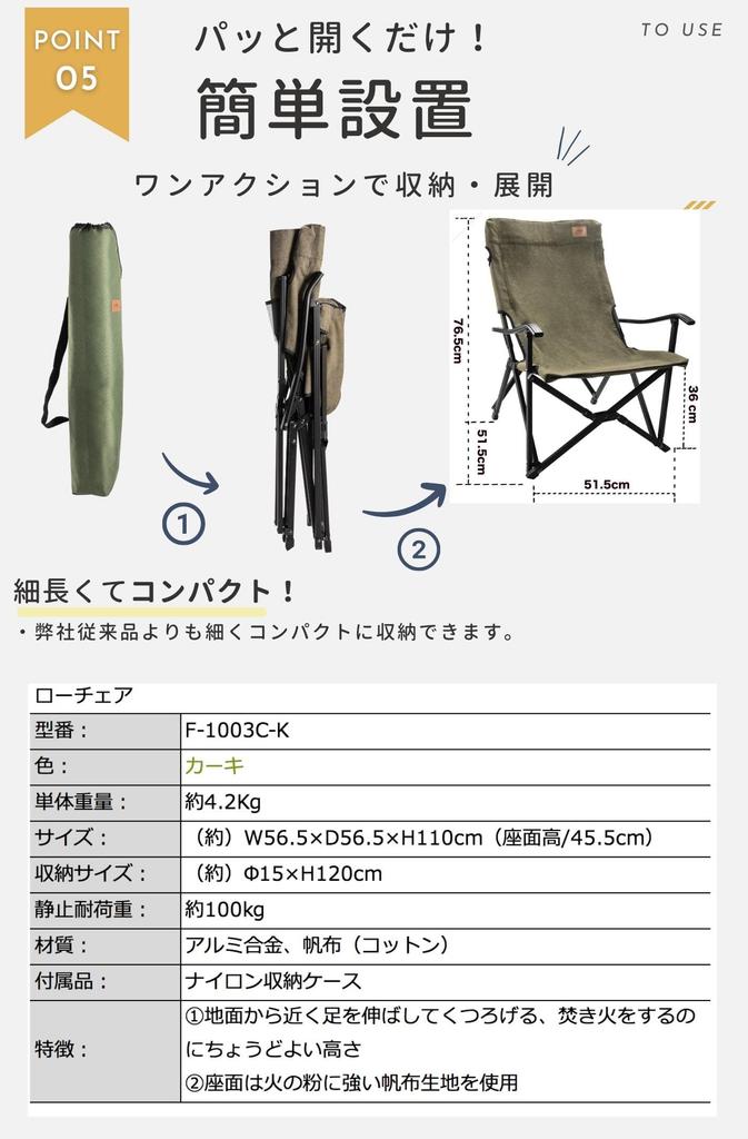 Camping Moon Bonfire Chair Nízká židle Low Style Chair Canvas Fabric F-1003C-K