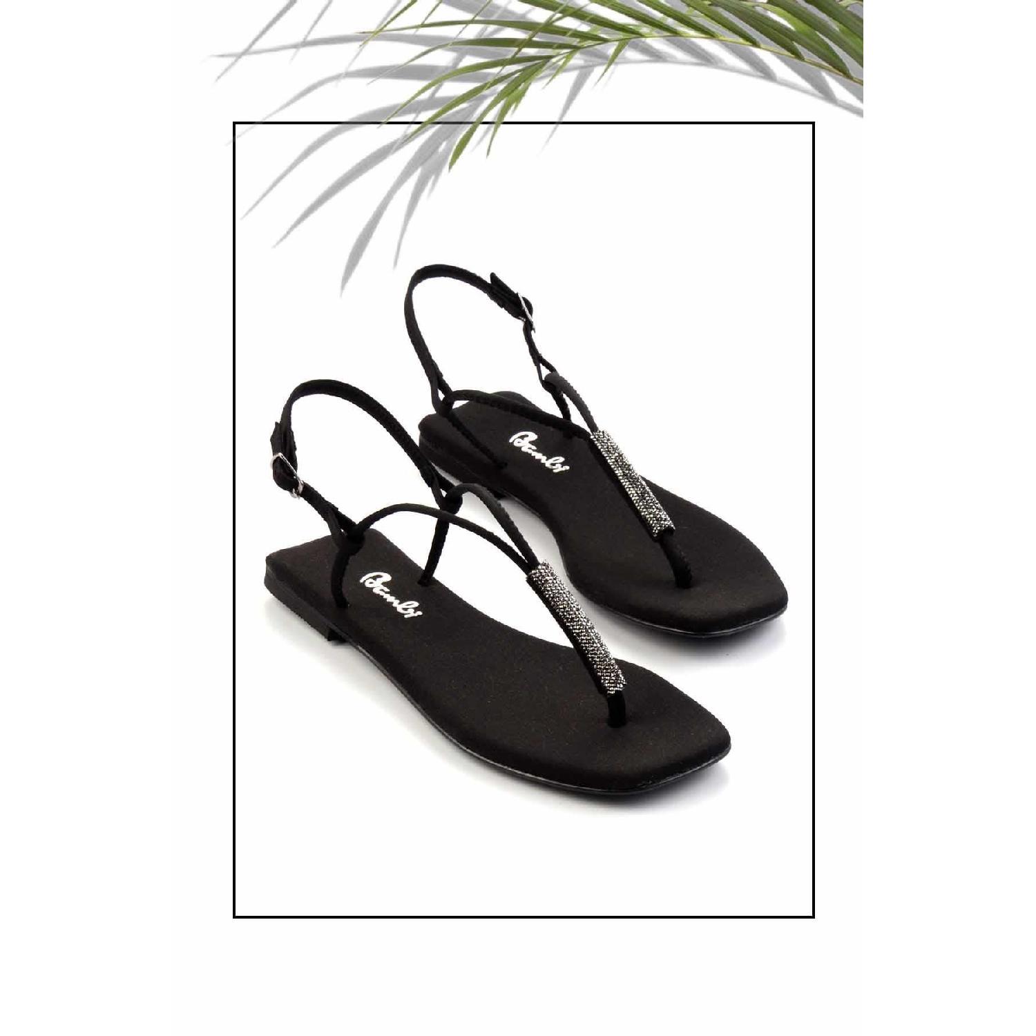 

Matte Black Satin Woman Sandals K05137031038 36