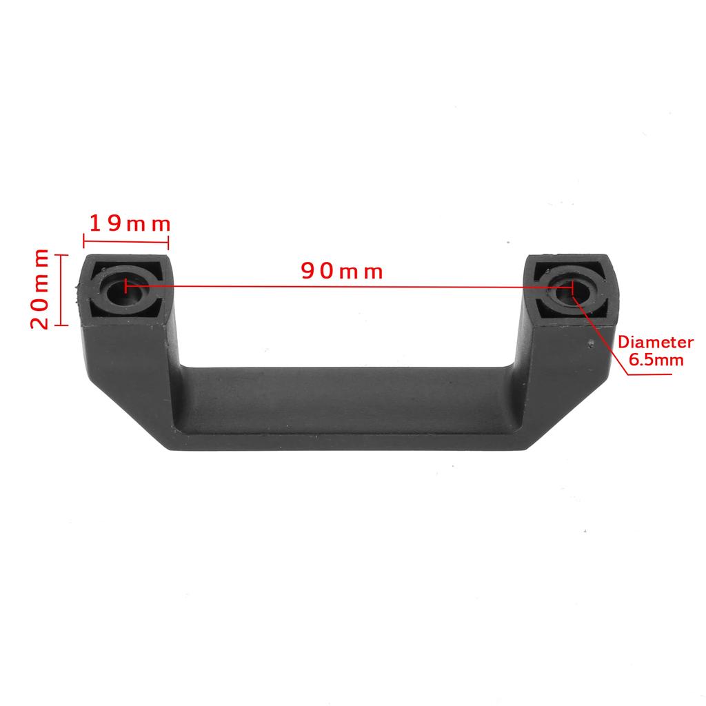 2Pcs Plastic Black Furniture Handles 90/120/150/180mm Kitchen Cabinet Handles and Knobs Black Door Handle Wardrobe Drawer Pull