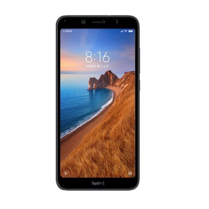Film de Protection - Phonillico® - Xiaomi REDMI 7A - Pack de 2 - Verre Trempé - Bord Noir